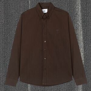 Ami Paris Brown Long Sleeve Shirt